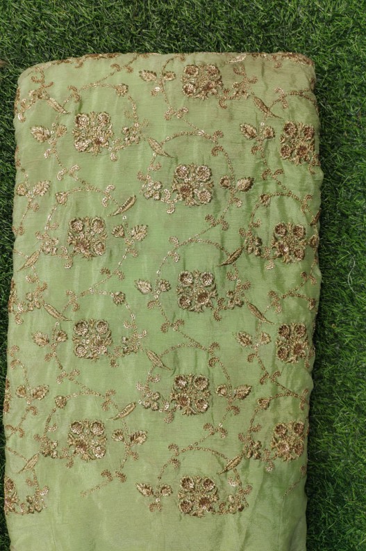Sea Green Chiffon Chinnon Fabric