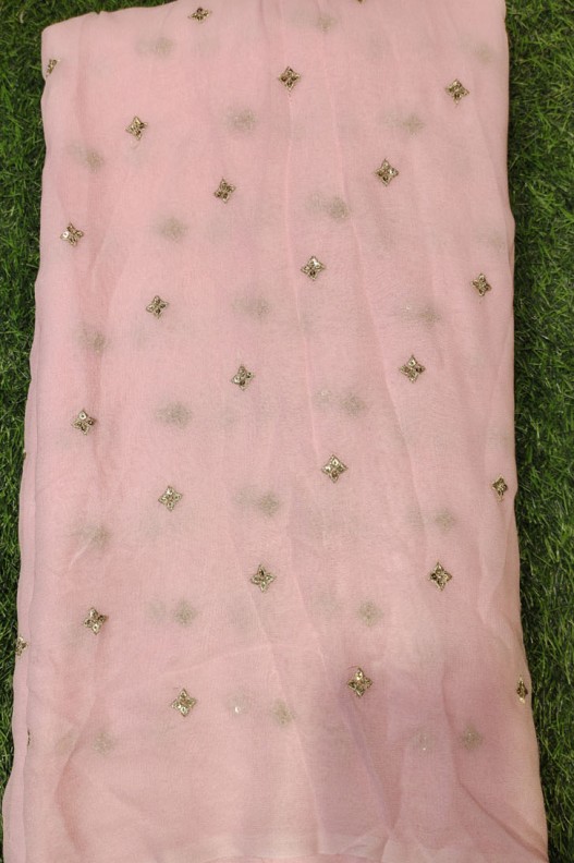 Lightning Light Pink Georgette With Georgette Butti Work