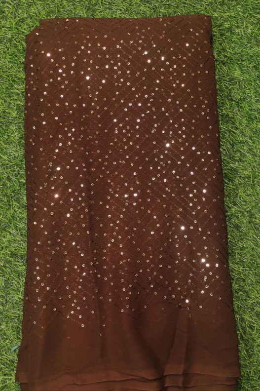 Magenta Color Georgette Fabric With Eye Catching Pure Geo Work