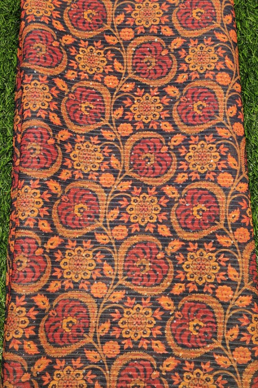 Pink Georgette Fabric With Unique Poly Geo Work Print