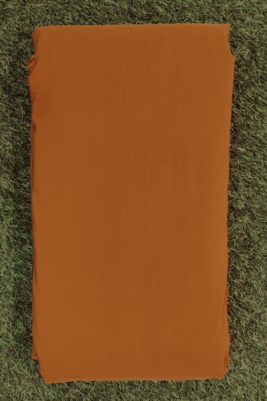 Rusty Brown Pure Silk Fabric